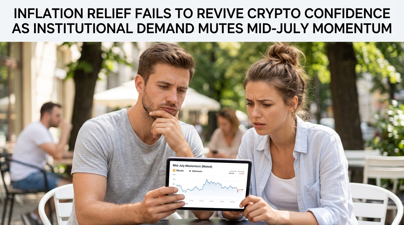 Inflation Relief Fails to Revive Crypto Confidence as Institutional Demand Mutes Mid-July Momentum