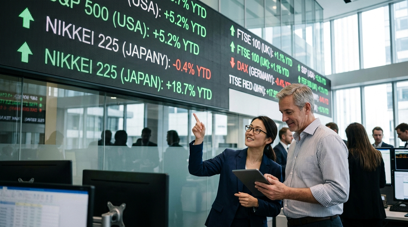 Global Stock Markets Show Divergence as Japan's Nikkei 225 Outperforms Year-to-Date Gains