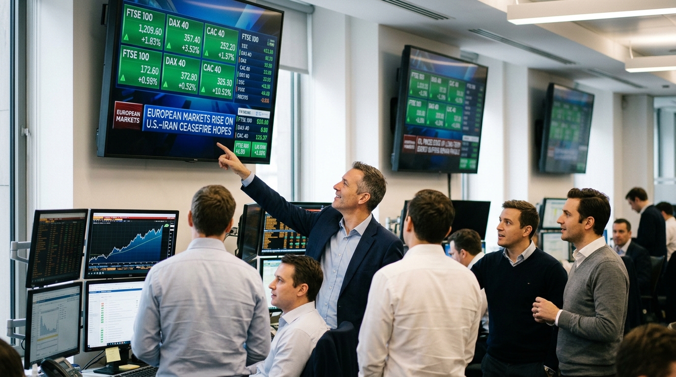European Markets Rise on U.S.–Iran Ceasefire Hopes, but Long-Term Energy Buffers Remain Fragile