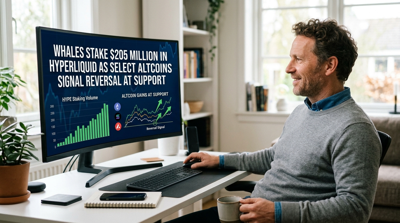 Whales Stake $205 Million in Hyperliquid as Select Altcoins Signal Reversal at Support