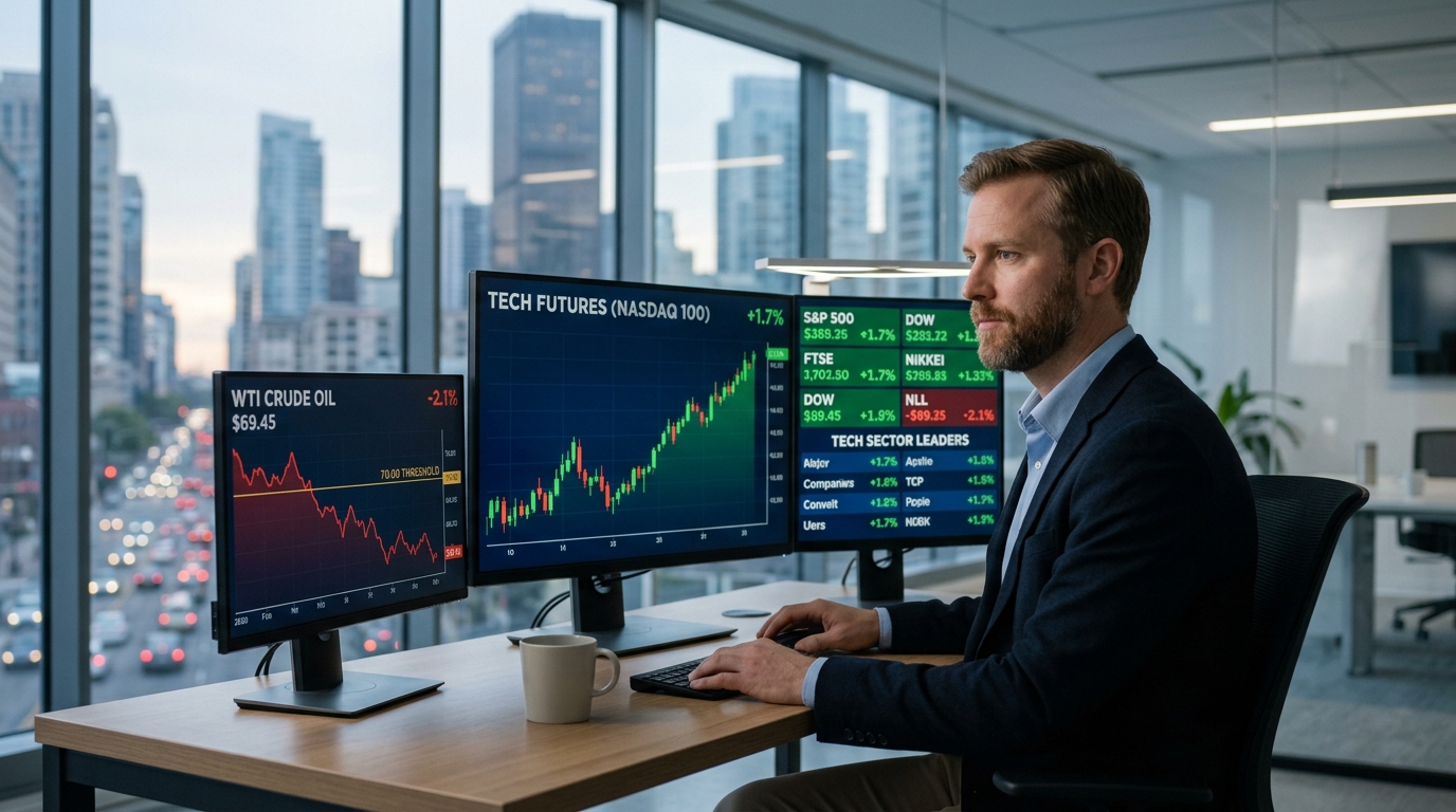 Global Equity Markets and Tech Futures Rally as Crude Oil Retreats Below Key Thresholds