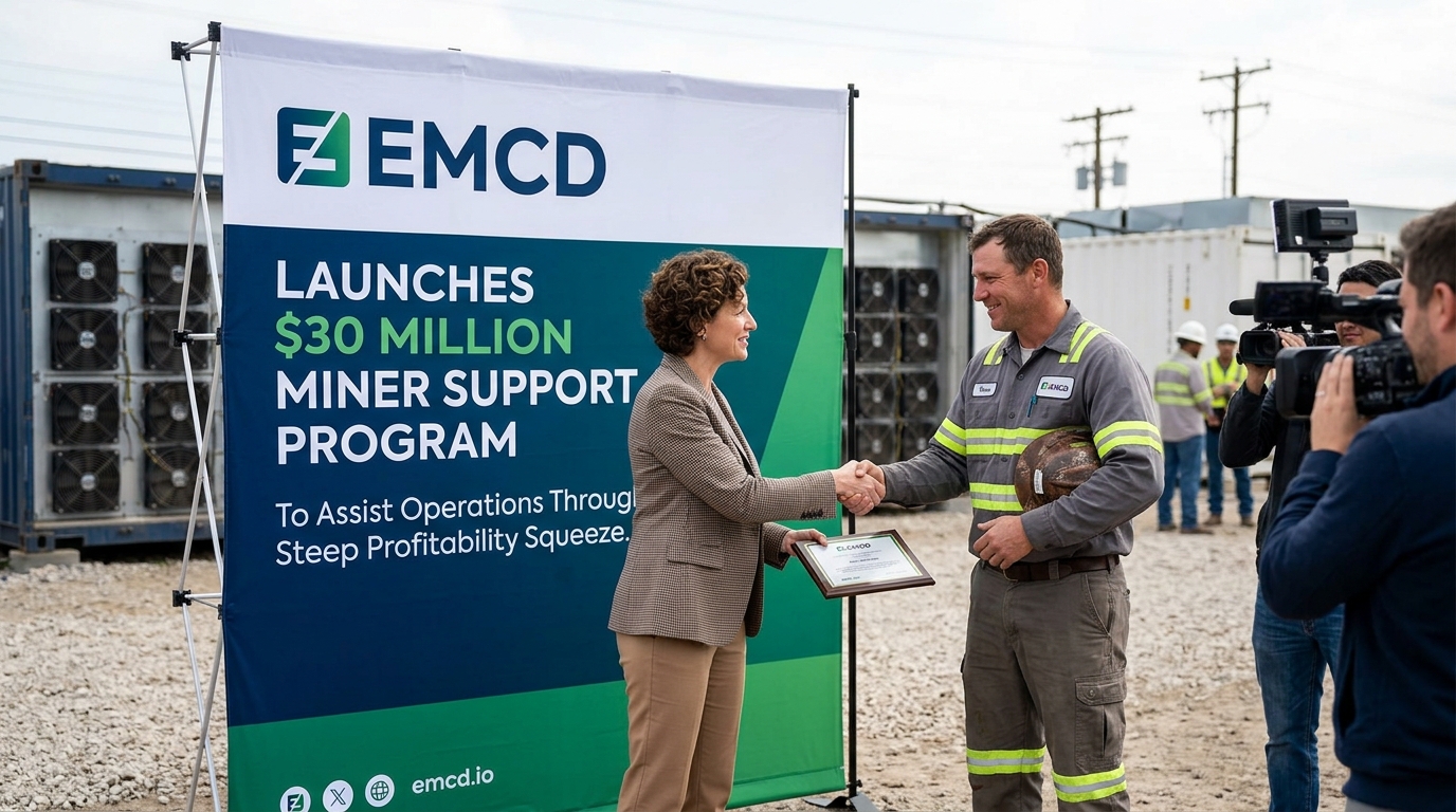 EMCD Launches $30 Million Miner Support Program to Assist Operations Through Steep Profitability Squeeze