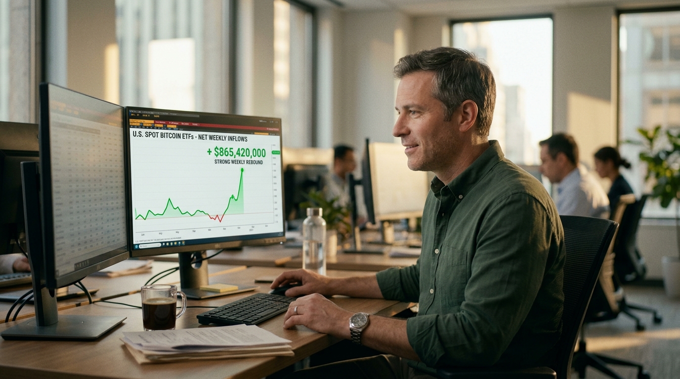U.S. Spot Bitcoin ETFs Pull In Over $865 Million in Strong Weekly Rebound