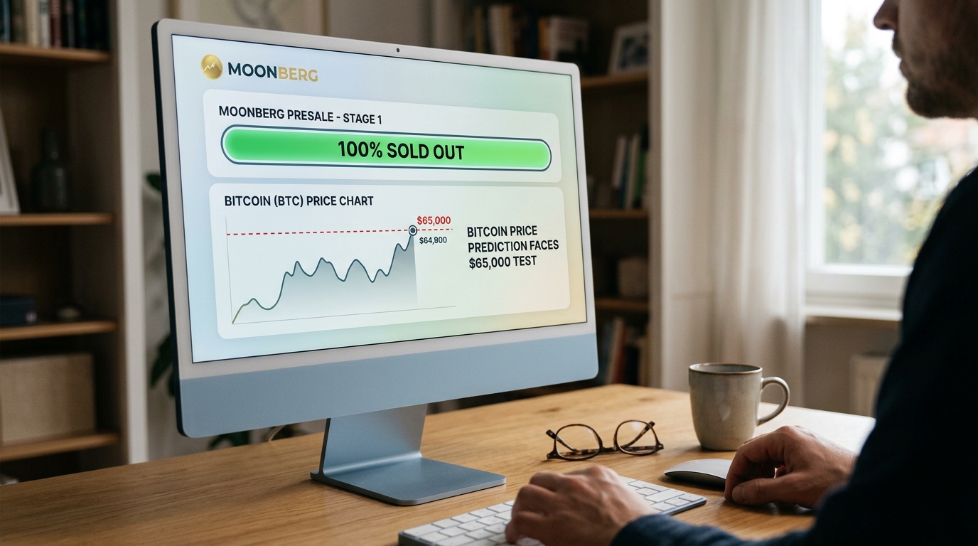 Moonberg Crypto Presale Sells Out Stage 1 As Bitcoin Price Prediction Faces $65,000 Test