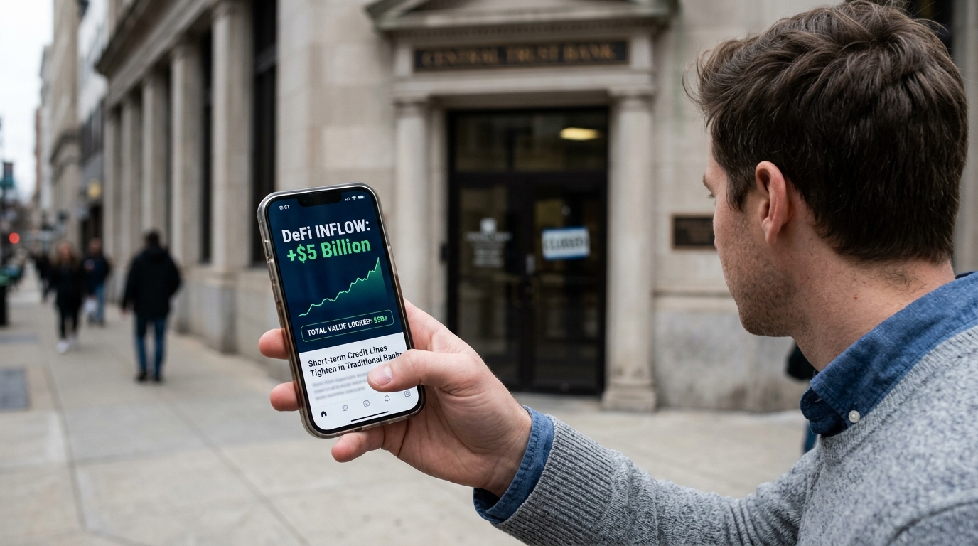 DeFi Lending Protocols See $5 Billion Inflow as Traditional Banks Tighten Short-Term Credit Lines