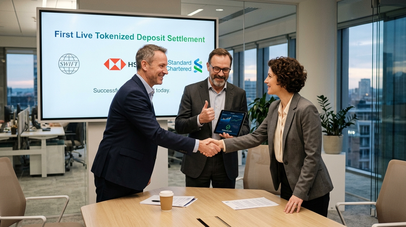 Swift Network Completes First Live Tokenized Deposit Settlement with HSBC and Standard Chartered